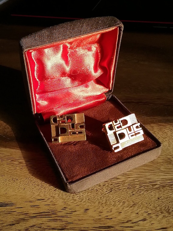 1960-70 FA Cufflinks Retro look incredible openwo… - image 2