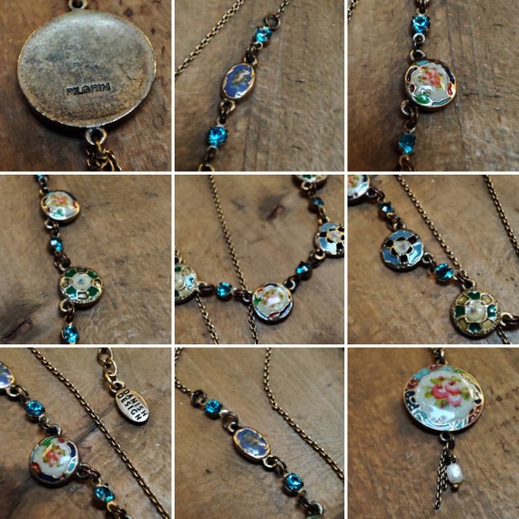 Harlorki Women Lady Retro Vintage Bohemian Style Twist Woven Rope Chain Turquoise Rhinestone Pendant Collar Necklace Fashion Jewelry