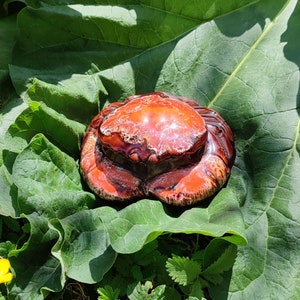 Crabe rétro Céramique style Vallauris Boite bijou bonbonnière Objet de curiosité Vintage Souvenir Bord de Mer Vallauris Dieppe Normandie FR