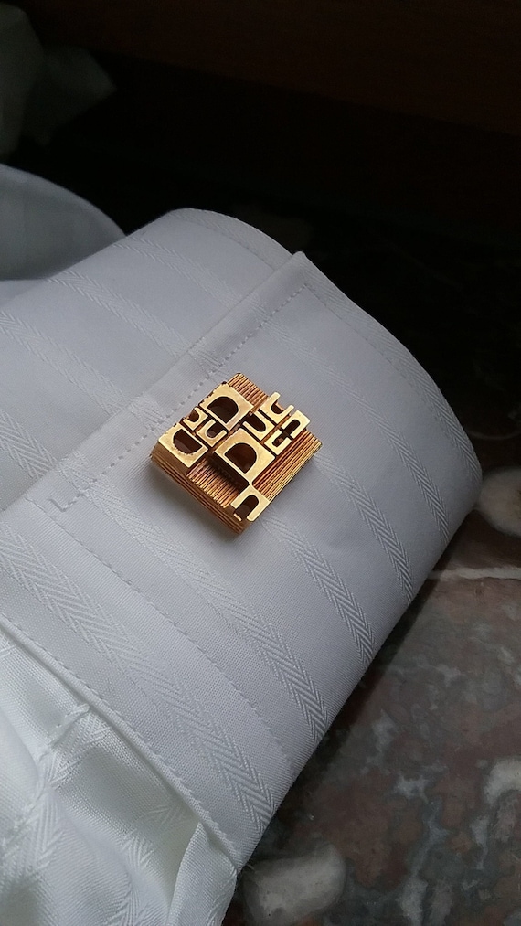 1960-70 FA Cufflinks Retro look incredible openwo… - image 1