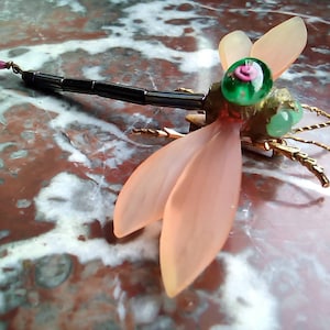 Art Dragonfly Marvelous Large Brooch Designer Couture Luxury Murano Glass Paste Magnificent Unique Wedding Jewelry Art Nouveau Style