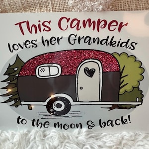 Vintage trailer, RV, Camping theme, Metal license plate