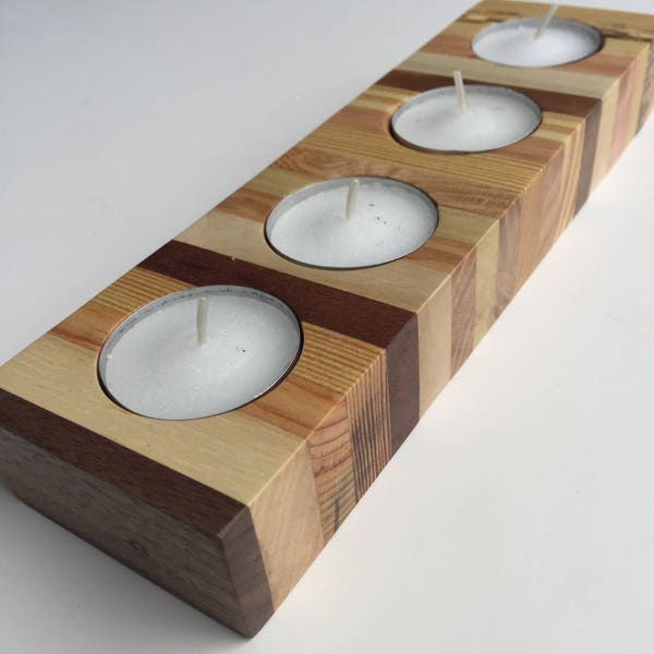 Reclaimed Pallet Wood Tea Light Candle Holder