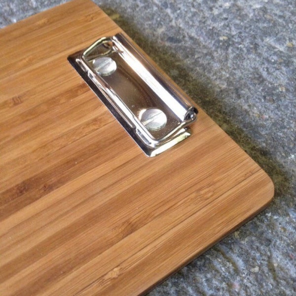 Mini bamboo clipboard