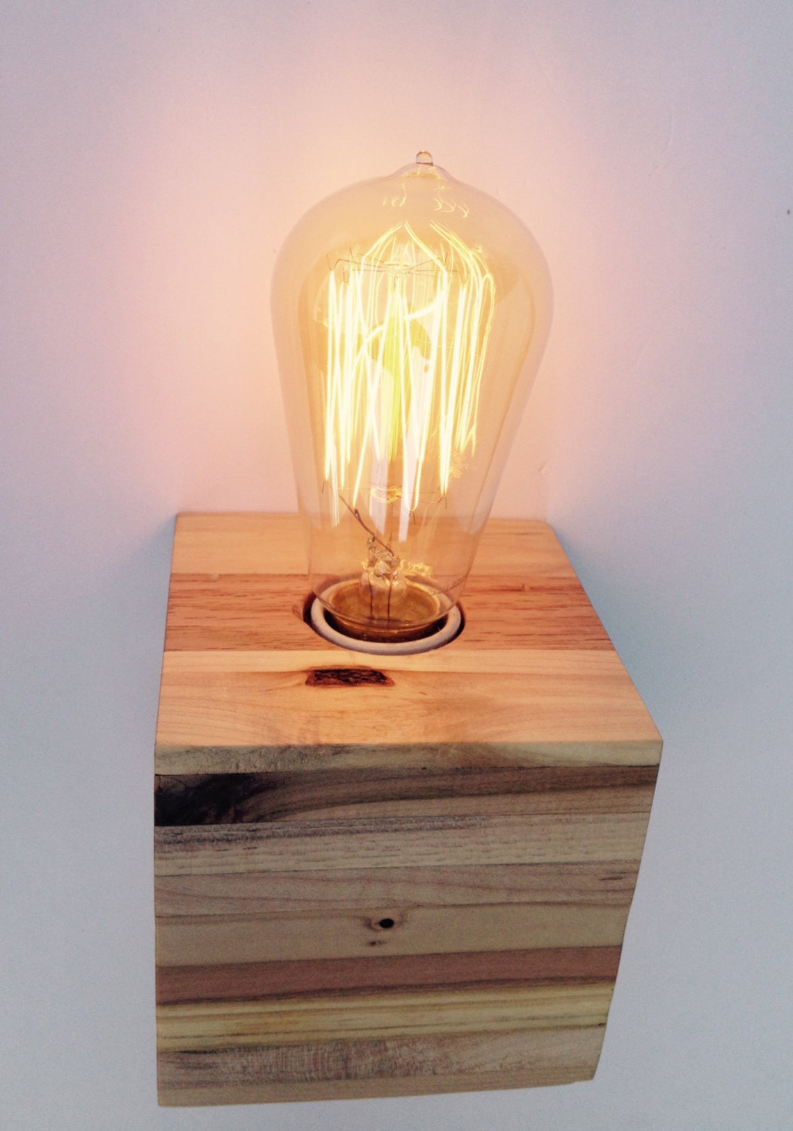 Reclaimed Pallet Wood Lamp Etsy