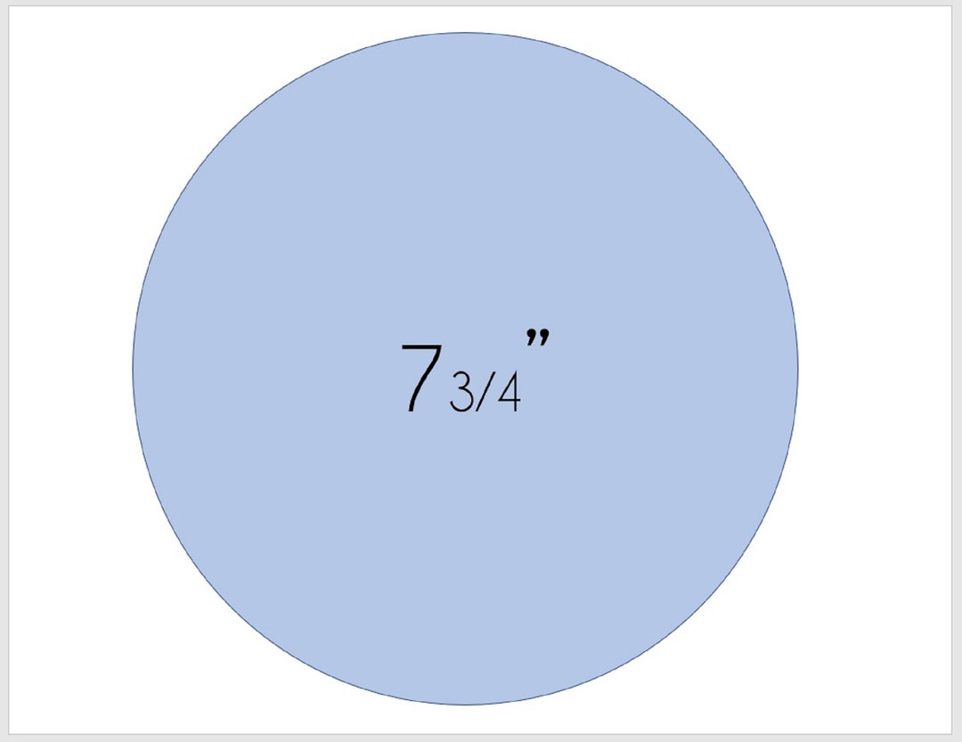 7 Inch Circle Example Edible Image 7 3/4 Inch Circle - Etsy