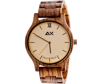 FREE Engraving,  Personalized Wood Watch, Wooden Watch, Wood Watches, Personalized Watch Mens Watch Mens Wrist Watch Wood Watch for Men