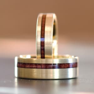 Brushed 6MM Wide Gold Wedding Band Mens, 18K Gold Ring, Womens Gold Ring, Unique Wedding Ring, Guys Promise Ring, Womens thin Gold Ring