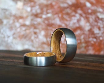 Wood Ring, Titanium Ring, Mens Wood Ring, wooden ring, wooden rings, wedding band, Wood rings for men, Wood Inlay ring, Womens Wood Ring