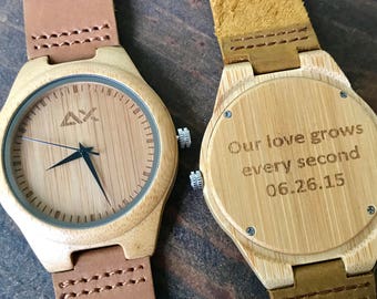 FREE ENGRAVING, Wood Watch, Engraved Wooden Watch, Mens Watch, Gift for Him, Groomsmen Gift, Wood Watch for men, Wooden Watch, Wrist Watch