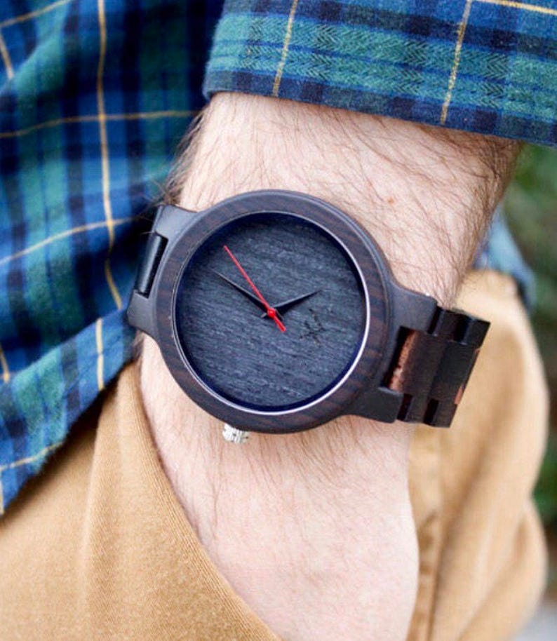 FREE ENGRAVING Wood Watch Gift for Him Wooden Watch Wrist Etsy