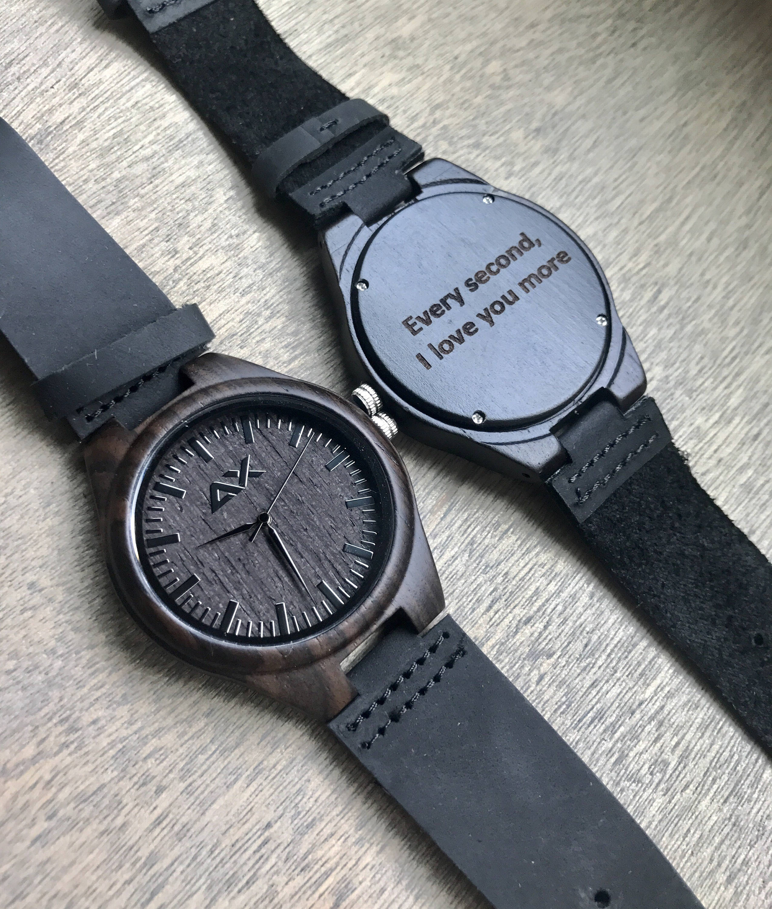 Engraved Wooden Watches for Men, Wood Watch, Mens Wood Watch
