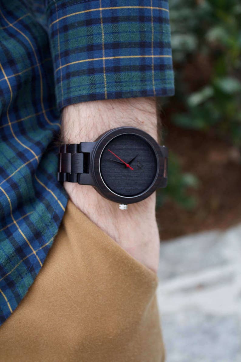 FREE ENGRAVING Wood Watch Gift for Him Wooden Watch Wrist Etsy