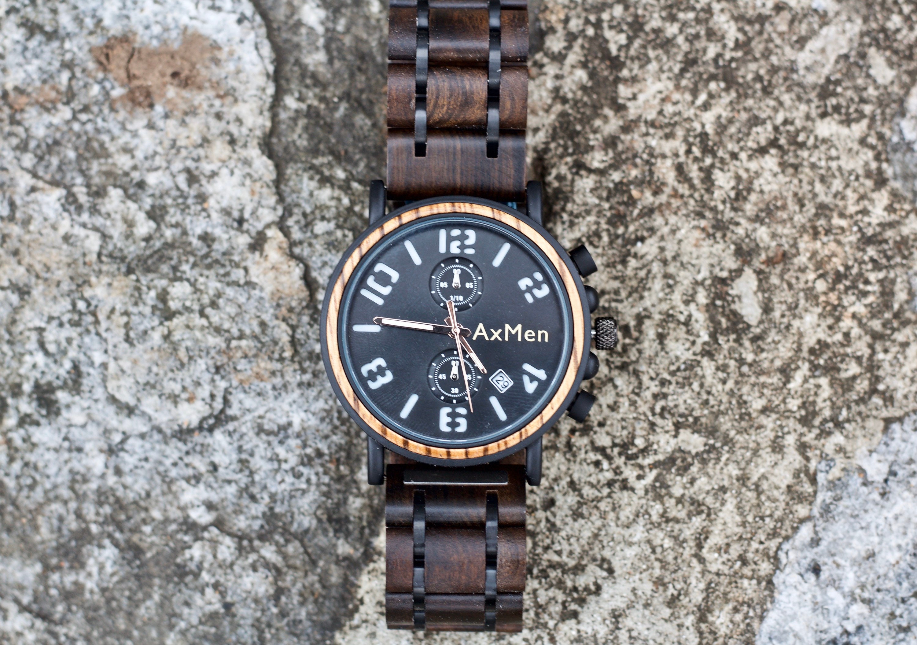 Wood Watch, Mens Wood Watch, Wooden Watch, Chronograph Watch, Mens Watch, Personalized Watch ...