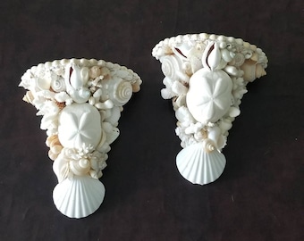 Seashell Wall Shelf | Coastal Mediterranean Decor, Beach House Sconces