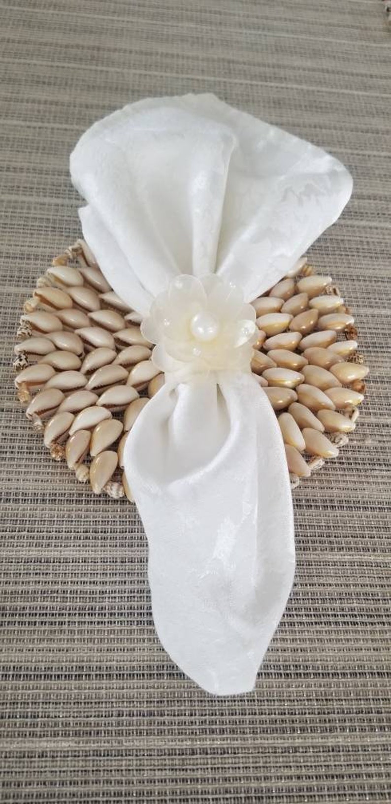 Capiz Shell Napkin Rings Set of 6 Table Decor Dining Wedding Etsy