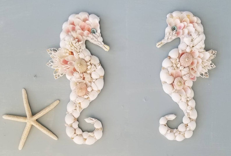 Seashell SeahorseShell Seahorse  Seahorse Shell Art  Beach image 0