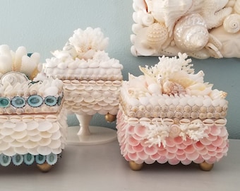 Sea Shell Box: Coastal Decor, Pill Box Gift