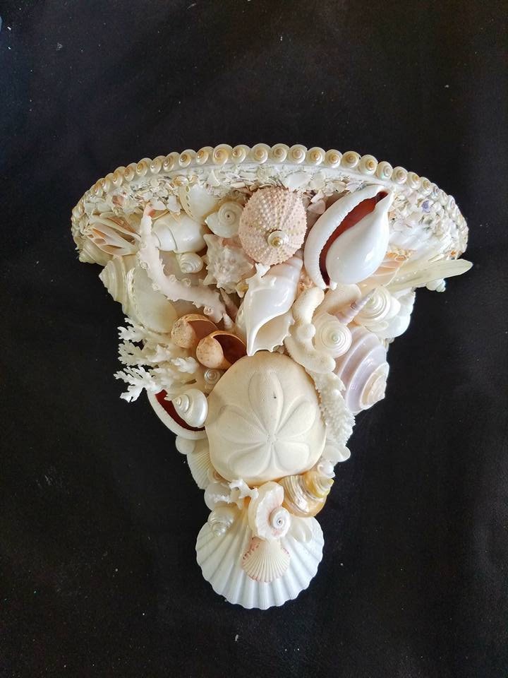 Seashell Wall Shelf Sconce Wall Bracket I Modern Coastal Beach