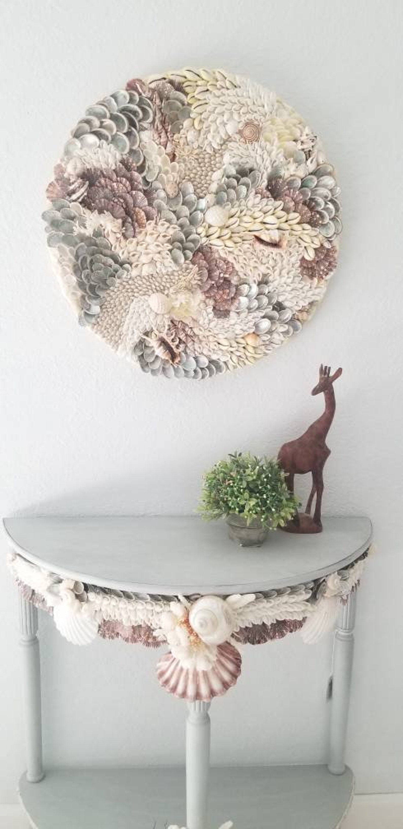 Sea Shell Wall Art Coastal Wall Art Home Decor Shell Art Shell Etsy