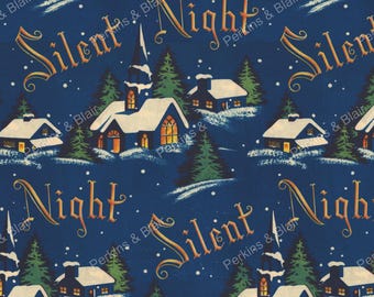 Vintage Stilla natt omslagspapper 3 storlekar av Stilla natt-bild digital nedladdning utskrivbart efemera sömlöst mönster digitalt papper