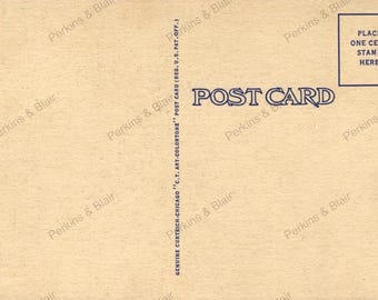 Carte postale vintage au dos uniquement Image éphémère imprimable en téléchargement numérique