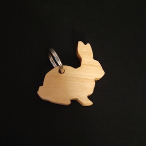 Porte-clés lapin en bois