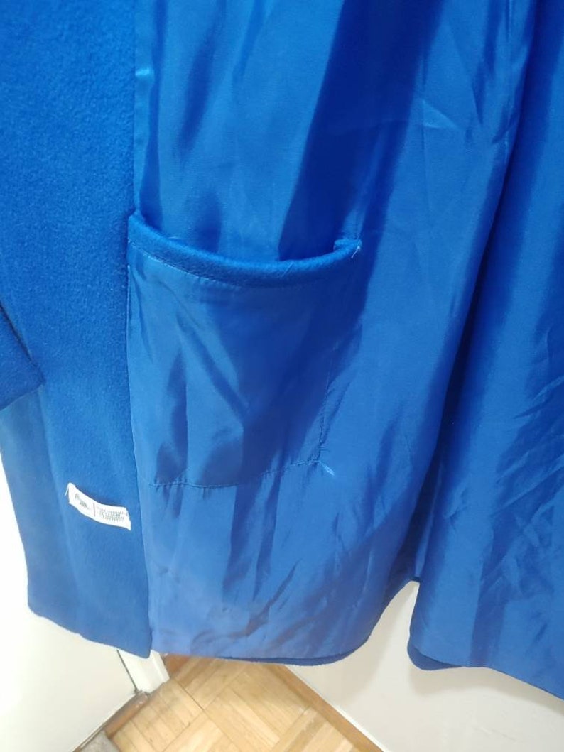 Alorna Wool Coat Full Length 1980's Cobalt Blue Size 10 - Etsy