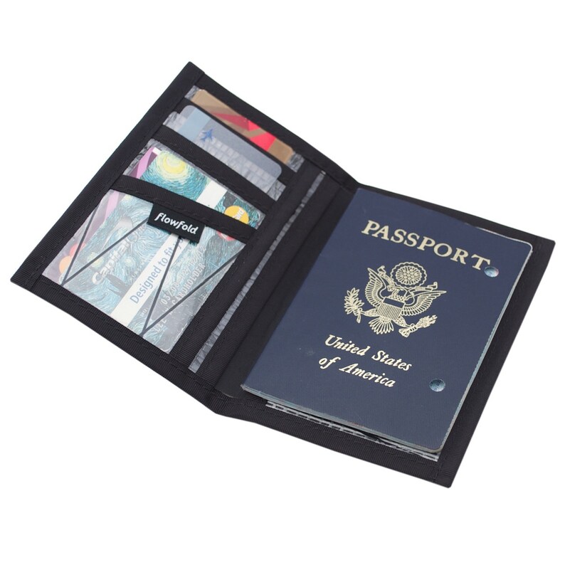 RFID Blocking Passport Holder Vegan Travel Wallet Slim Etsy
