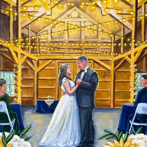 Acrylic Painting from Photo, Wedding Painting, Portrait Painting, Wedding Commission, Wedding Art, Family Heirloom Painting, Anniversary image 7