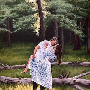 Acrylic Painting from Photo, Wedding Painting, Portrait Painting, Wedding Commission, Wedding Art, Family Heirloom Painting, Anniversary image 2