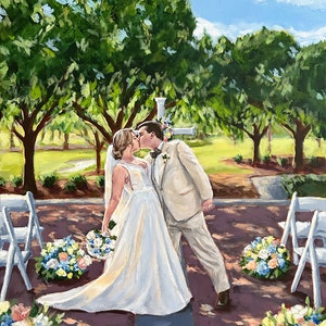 Acrylic Painting from Photo, Wedding Painting, Portrait Painting, Wedding Commission, Wedding Art, Family Heirloom Painting, Anniversary image 10
