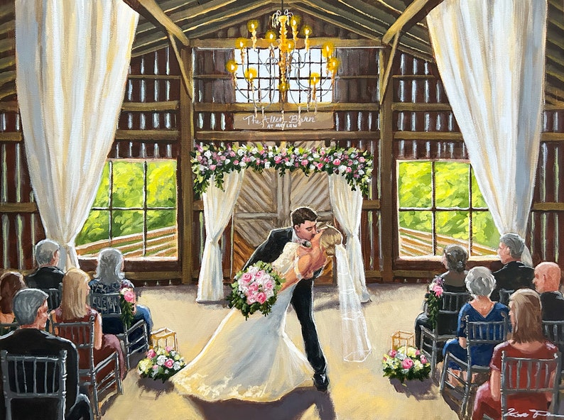 Acrylic Painting from Photo, Wedding Painting, Portrait Painting, Wedding Commission, Wedding Art, Family Heirloom Painting, Anniversary image 9