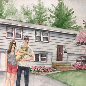 House or Building Painting Realtor Gift, Home Watercolor Painting, Venue Art, Watercolor House, painting from photo, custom artwork image 2