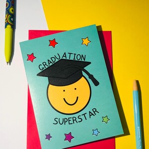 Wenskaart afstuderen superster | Kaart | Liefde | Kleurrijk | Regenboog | Goed gedaan | Vieren | Verf pylonen | VerfPylonen | Avontuur