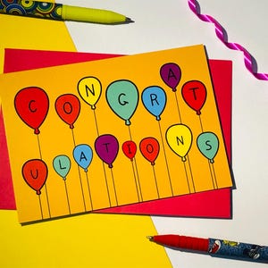 Tarjeta de felicitación de boda / Tarjeta / Amor / Colorido / Arcoíris / Bien hecho / Celebrar / Casado / Paints Pylons / PaintsPylons