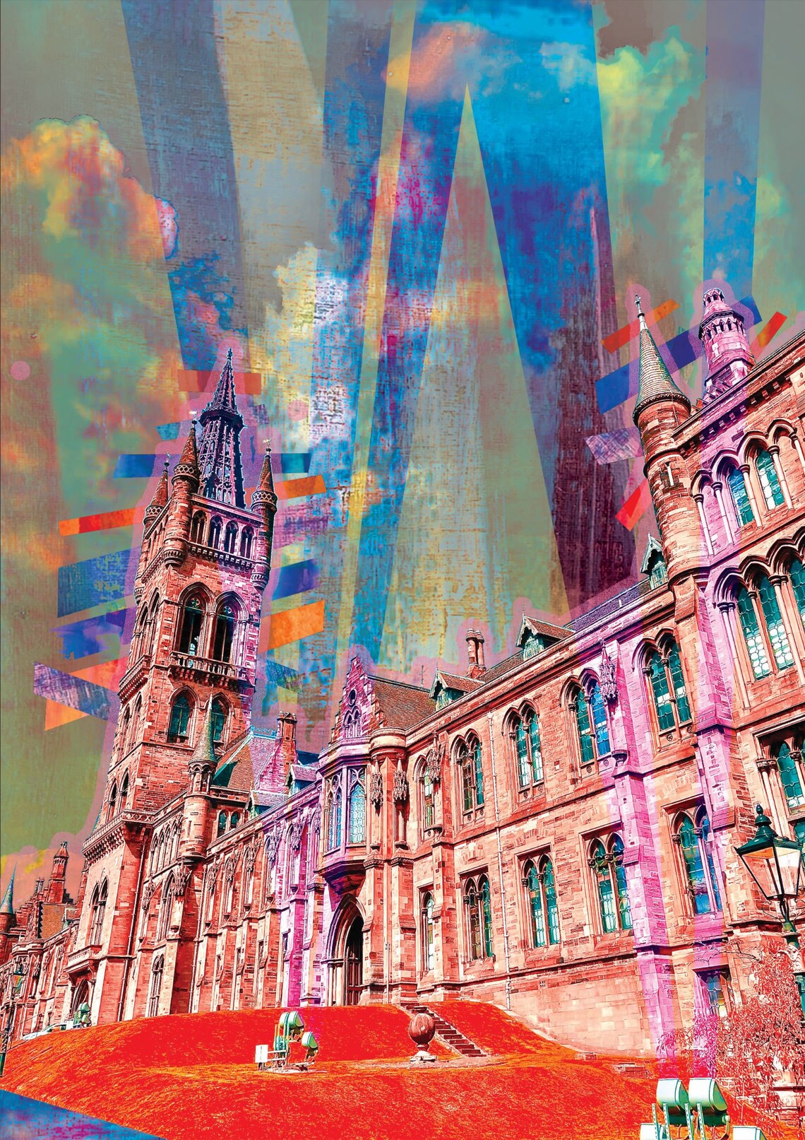 Glasgow University Print Westend Glasgow Print Digital Etsy UK