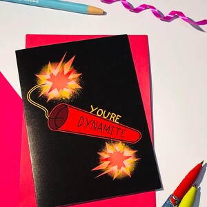 Carte Dynamite | Saint-Valentin | Saint-Valentin | Amour | Mignon |  Ami | Envoyez de l'amour | Carte heureuse | Amour | Salutation | Spécial | perche | Louange