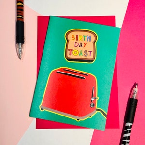 Tarjeta de felicitación de cumpleaños con brindis / Tarjeta de cumpleaños / Envía algo de amor / Tarjeta feliz / Celebración / Tarjetas / Hecho en Escocia / Alegría / Tarjeta divertida