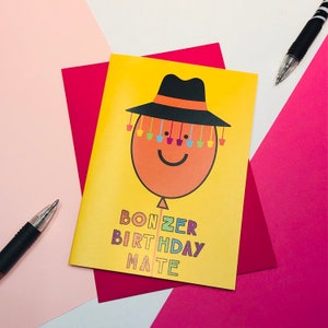Tarjeta de cumpleaños australiana con globo / Tarjeta de cumpleaños / Envía algo de amor / Tarjeta feliz / Celebración / Tarjetas de felicitación / Alegría / Australiana / Arcoíris