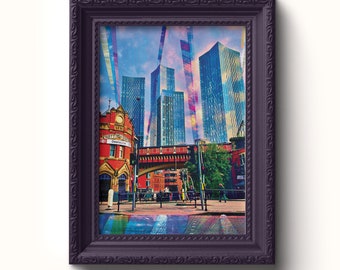 Deansgate Station Print | Manchester | Manchester Print | Manchester Art | Manchester Gift | Train | Love Manchester | Art | Gift| Art Print