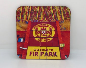 Motherwell Football Club Coaster | Tea | Coffee | Made in Scotland | Abstract | Gift | Football Gift | Motherwell Gift | Stocking Filler