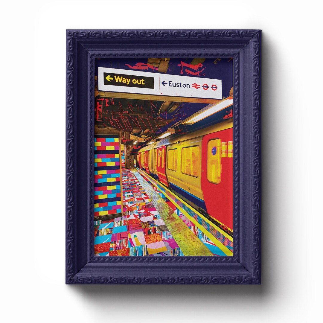 Euston Quadrat Print London London Print London Kunst London Geschenk