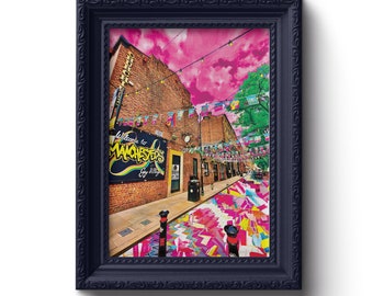 Canal Street Print | Manchester | Manchester Print | Manchester Art | Manchester Gift | Pride | Love Manchester | Gay Village| Art Print