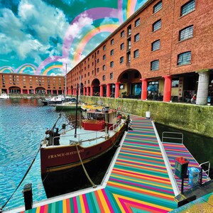 Albert Docks Print | Liverpool | Liverpool Print | Liverpool Art | Merseyside | Art | Gift | | Art Print | Liverpool Gift | Rainbow | Happy image 4