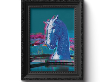 The Kelpies Prints | Falkirk | Scottish Gifts | Art Print | Photography | Gift | Colourful | Made in Scotland | Gift | Mythical | Horse