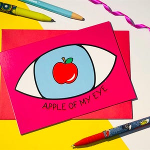 Mela del mio occhio Card / San Valentino / San Valentino / Amore / Carino / Amico / Invia un po' d'amore / Happy Card / Amore / Saluto / Speciale / Frutta