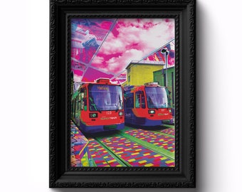 Sheffield Tram Print | Sheffield | Sheffield Print | Sheffield Art | Sheffield Gift | Yorkshire | Love | Art | Gift | Art Print | City