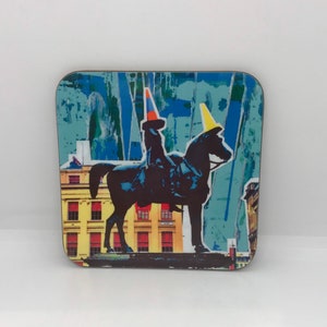 Duke of Wellington Coaster | Tea | Coffee | Made in Scotland | Abstract | Quirky | Glasgow | Gift | Weegie | Art | Bright | Colourful