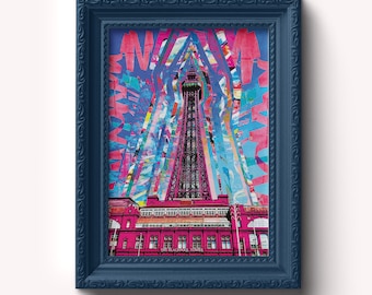 Blackpool Tower Print | Blackpool | Art | Gift | Blackpool Gift | Blackpool Print | Art Print | Seaside | Golden | Summer | Fair | Digital